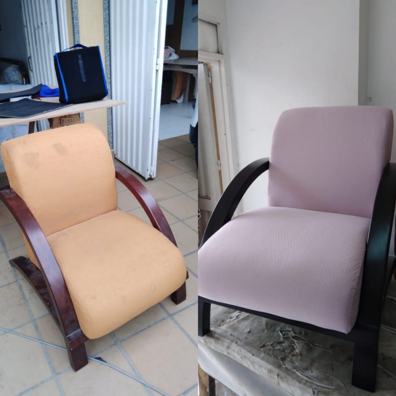 cambio de tela a sillon en cali